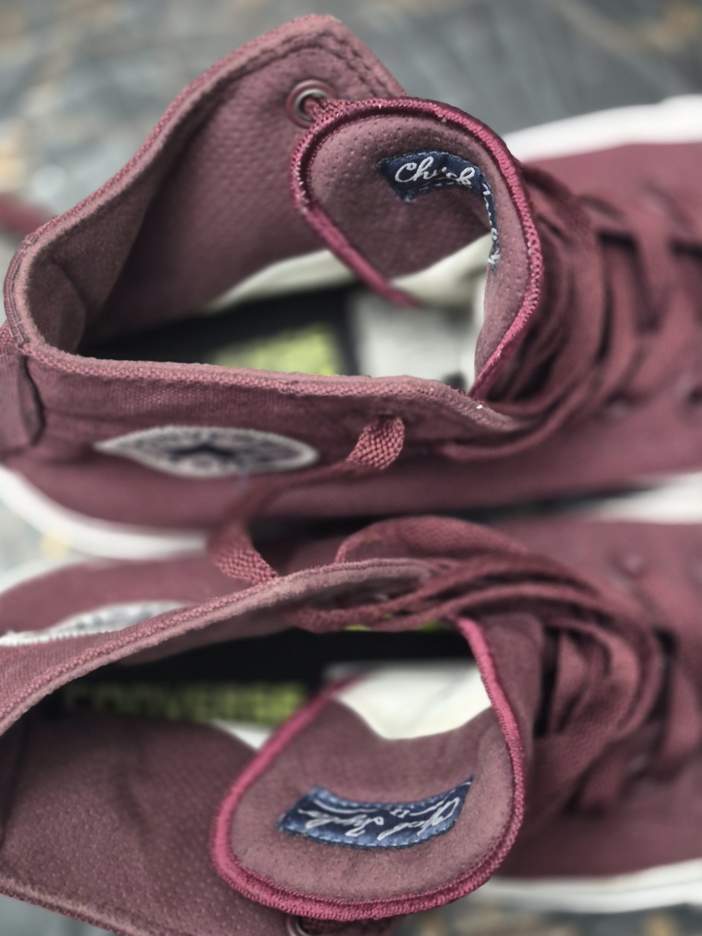 Converse Chuck Taylor All Star High Top Sneakers - Burgundy - Picture 7 of 10